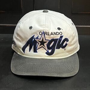 Vintage 90s Sports Specialties The Twill Orlando Magic White Grey Snapback Hat